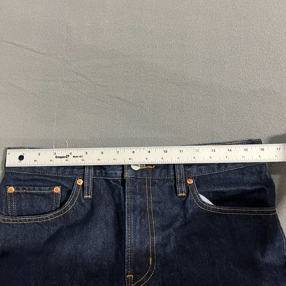 Levi's XL Baggy Straight Jeans Women's 29 X 29 Blue Denim Dark Wash 5-Pockets - Picture 9 of 14